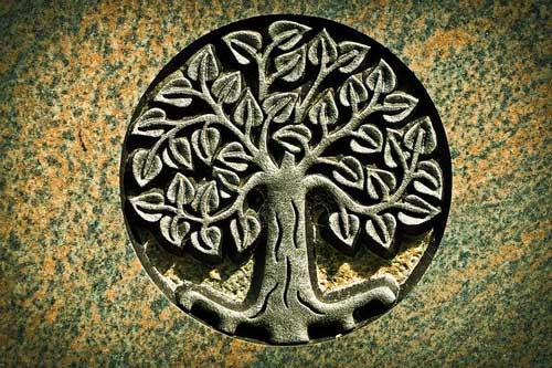 Engraved tree of life